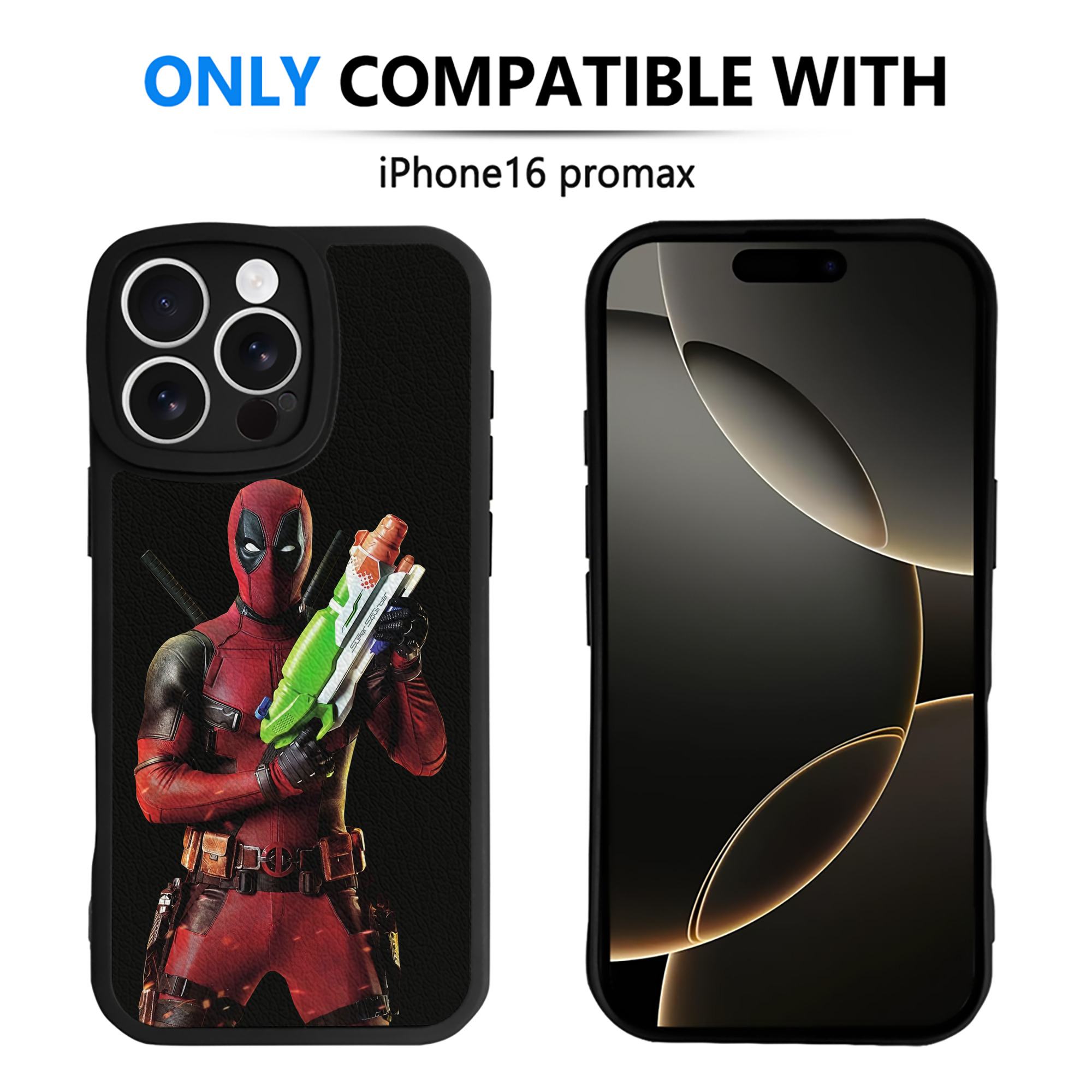 （画像用） Deadpool デッドプール 【iPhone 16シリーズ対応】シリコンスマホケース（レザー調） 材質：シリコン